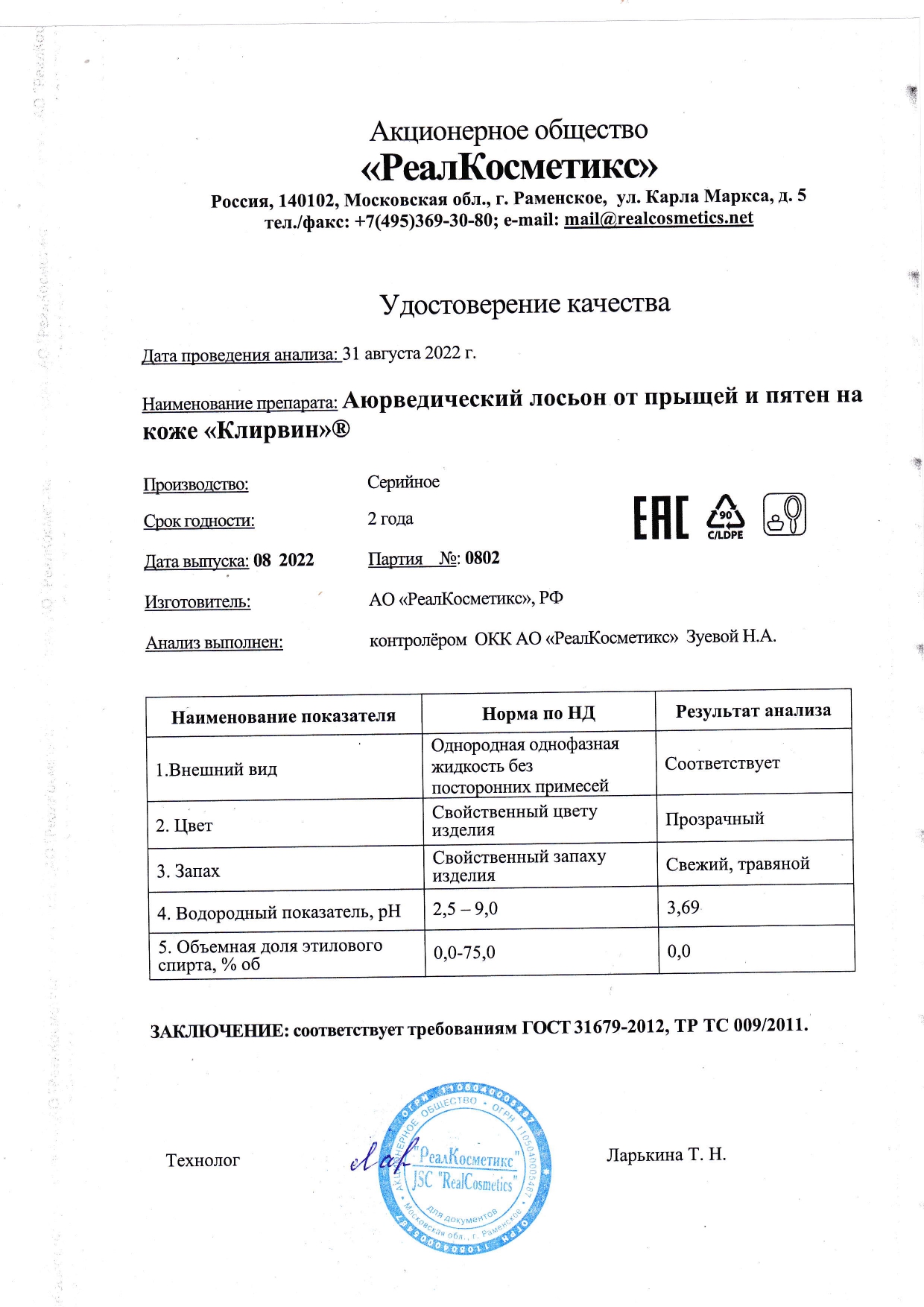 Паспорт №0820220802